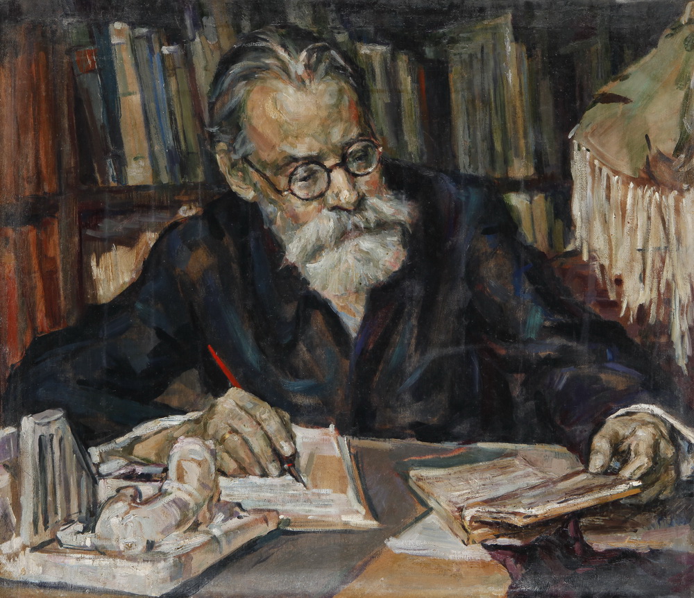 Тарасікаў Мікалай Лукіч. 1908–1965Партрэт акадэміка Мікалая Міхайлавіча Мікольскага. 1940Палатно, алей